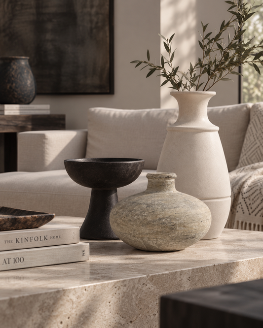 Awan | White Terracotta Vase