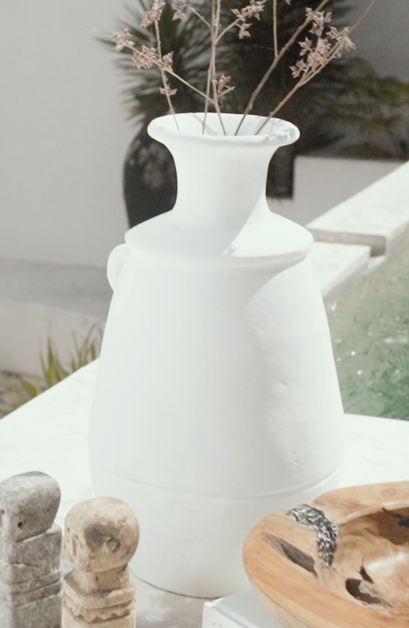 Awan | White Terracotta Vase