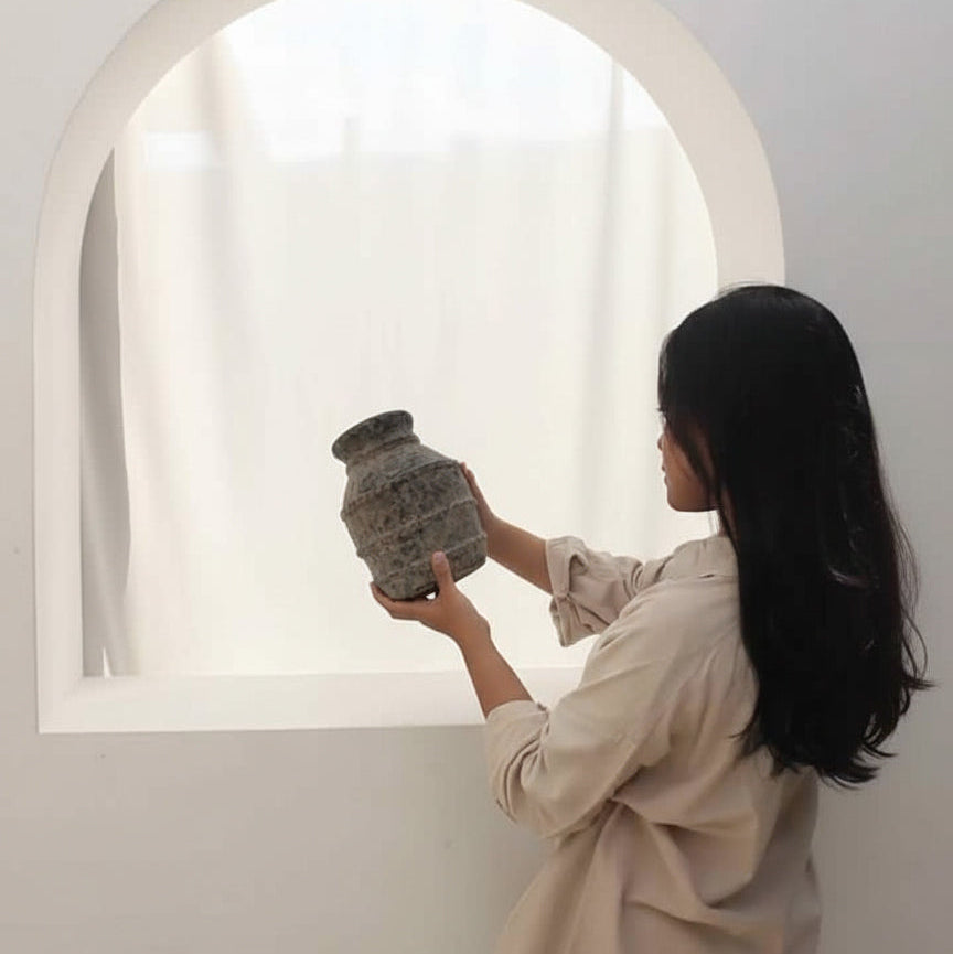 Nara | Textured Terracotta Vase